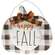 Happy Fall Buffalo Check Hanging Pumpkin