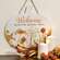 Welcome Glorious Golden Fall Hanging Pumpkin Sign 38612;