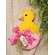 Hatching Peep Chicken with Bow Hanger, #38945