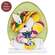 Vintage Bunny with Easter Basket on Base