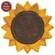 Distressed Carved Wooden Sunflower Wall Hanger
