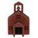 Distressed Wooden Primitive Schoolhouse Block, #39120