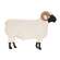 Distressed Carved Wooden Ram Hanger