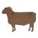 Distressed Carved Wooden Ram Hanger