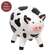 Resin Black & White Cow Sitter