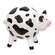 Resin Black & White Cow Sitter