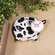 Resin Black & White Cow Trinket Dish