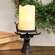 65388 Black Metal Reindeer Pillar Candle Holder 65388;