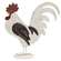 Distressed Metal Rooster - 12" H