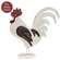 Distressed Metal Rooster - 12" H
