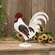 Distressed Metal Rooster - 12" H