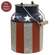 Distressed Metal Stars and Stripes Milk Can with Handle