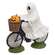 Resin Ghost Riding a Bike w/Jack in Basket Figurine 91183;