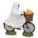Resin Ghost Riding a Bike w/Jack in Basket Figurine 91183;