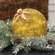 Crackled Gold Glass LED Timer Bulb Ornament CB23814G;