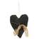 Stuffed Rustic Primitive Heart with Safety Pin Ornament - 4 Asstd.