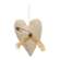 Stuffed Rustic Primitive Heart with Safety Pin Ornament - 4 Asstd.