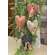 Stuffed Rustic Primitive Heart with Safety Pin Ornament - 4 Asstd.