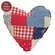 Patchwork Americana Heart Pillow