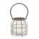 Glass Jar In Graywashed Metal Carrier, 6.75" Dia. x 7"H QX19354G;