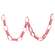 Small Red and White Striped Ribbon Garland, 48"L RJA5631;