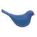 Dark Blue Carved Bird Sitter - 3.5"H