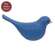 Dark Blue Carved Bird Sitter - 3.5"H
