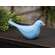 Light Blue Carved Bird Sitter - 3.5"H