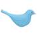 Light Blue Carved Bird Sitter - 3.5"H