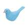 Light Blue Carved Bird Sitter - 3.5"H