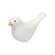 White Carved Bird Sitter - 3.5"H