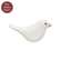White Carved Bird Sitter - 2.75"H