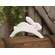 Rustic Carved Hopping Bunny Sitter
