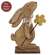 Rustic Bunny with Flower on Base