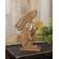 Rustic Bunny with Flower on Base