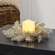 Glistening Platinum Pine Candle Ring, 3.5" SA112545;