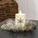 Glistening Platinum Pine Candle Ring, 2" SA112546;