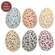 6 Set - Floral Fabric Eggs