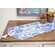 Spring Blue Flower Natural Table Runner 13 x 36