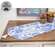 Spring Blue Flower Natural Table Runner 13 x 36