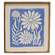 Blue Flower on Natural Background Frayed Edge Print 18in. X 16in.