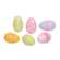 6 Set - Painted Wooden Easter Eggs - 2"H