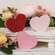 Chunky Glittered Heart Name Card Holders, 3/Set