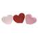 Chunky Glittered Heart Name Card Holders, 3/Set