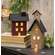 Primitive Wooden Red Saltbox Sitter - 7"H
