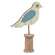 Cottage Rose Distressed Wooden Bird on Spool - 2 Asstd.