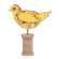 Cottage Rose Distressed Wooden Bird on Spool - 2 Asstd.
