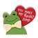 Hoppy Valentine's Day Wooden Frog Sitter, #39013