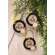 3 Set - Faith, Still, Believe Round Floral Frame Ornaments