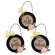 3 Set - Faith, Still, Believe Round Floral Frame Ornaments